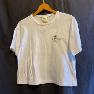 #5694 Dirtee Laundry Womens White Perfect Wave Shirt Size L